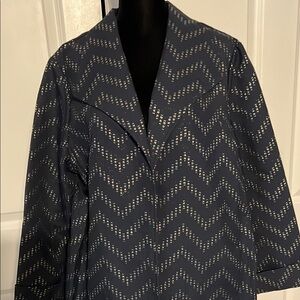 Chico's Navy Blazer with Pattern